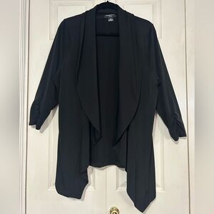 Liz Claiborne Career Woman, Black Open Panel, Lightweight Cardigan, Shrug